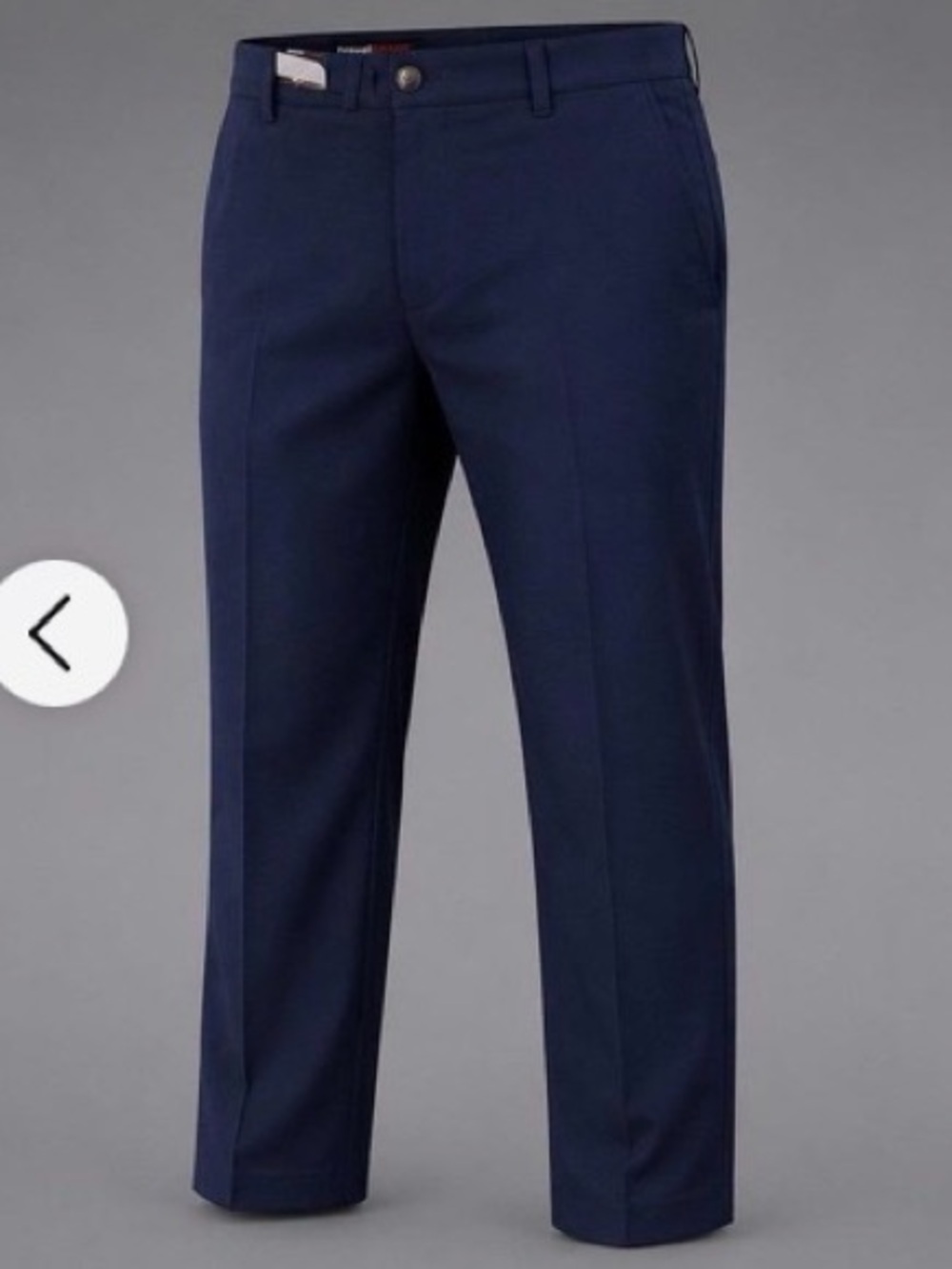 Roundtree & Yorke Navy Flat-Front Dress Pants